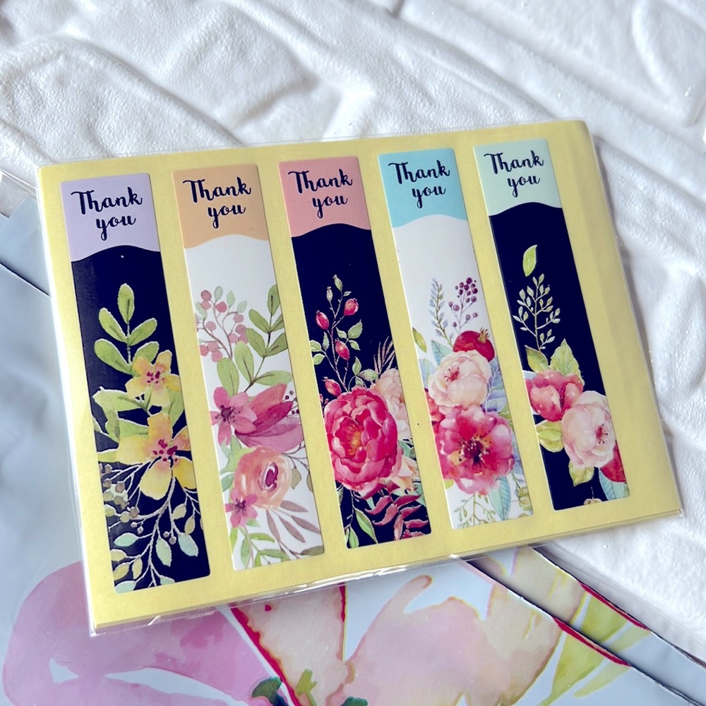3/20$ 50 pcs Rectangle Thank You Stickers (7.2cmx1.7cm)